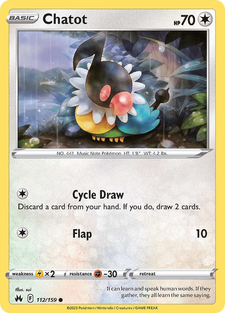 Chatot Crown Zenith card