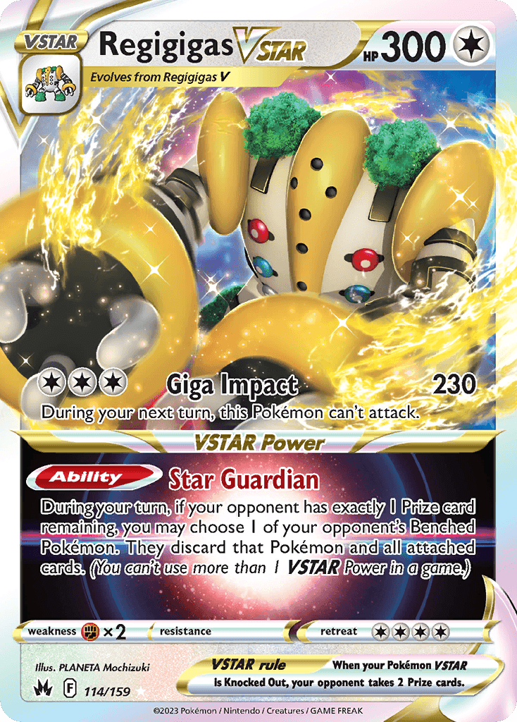 Regigigas VSTAR Crown Zenith card