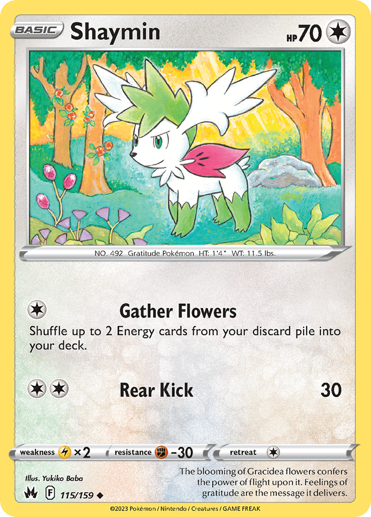 Shaymin Crown Zenith card