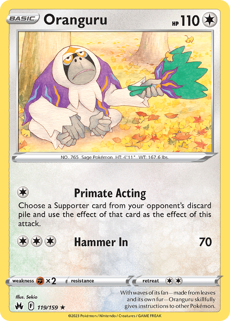 Oranguru Crown Zenith card