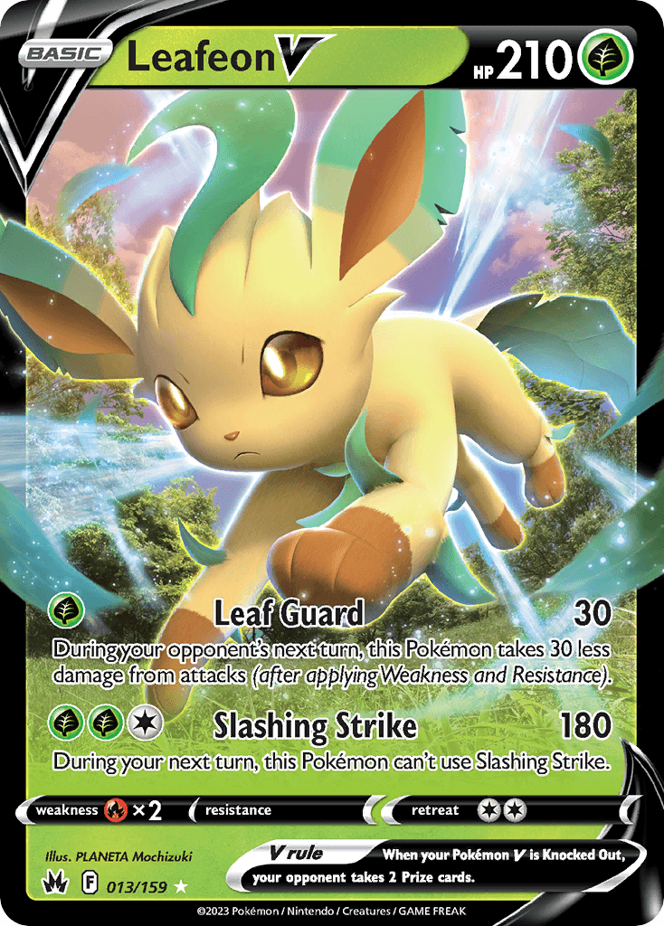 Leafeon V Crown Zenith card