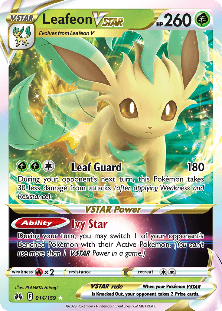 Leafeon VSTAR Crown Zenith card