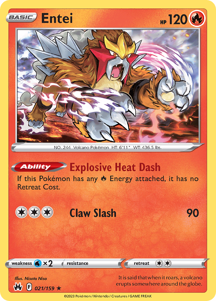 Entei Crown Zenith card