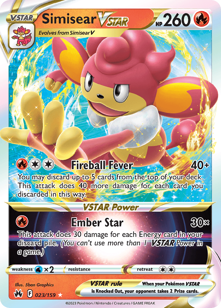 Simisear VSTAR Crown Zenith card
