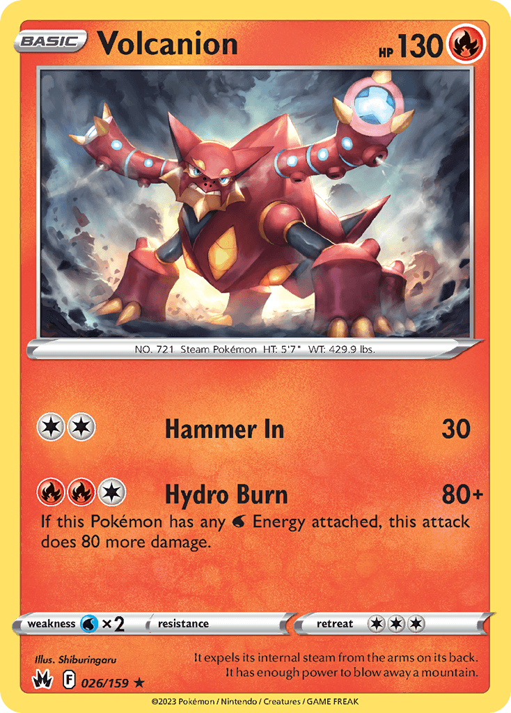 Volcanion Crown Zenith card
