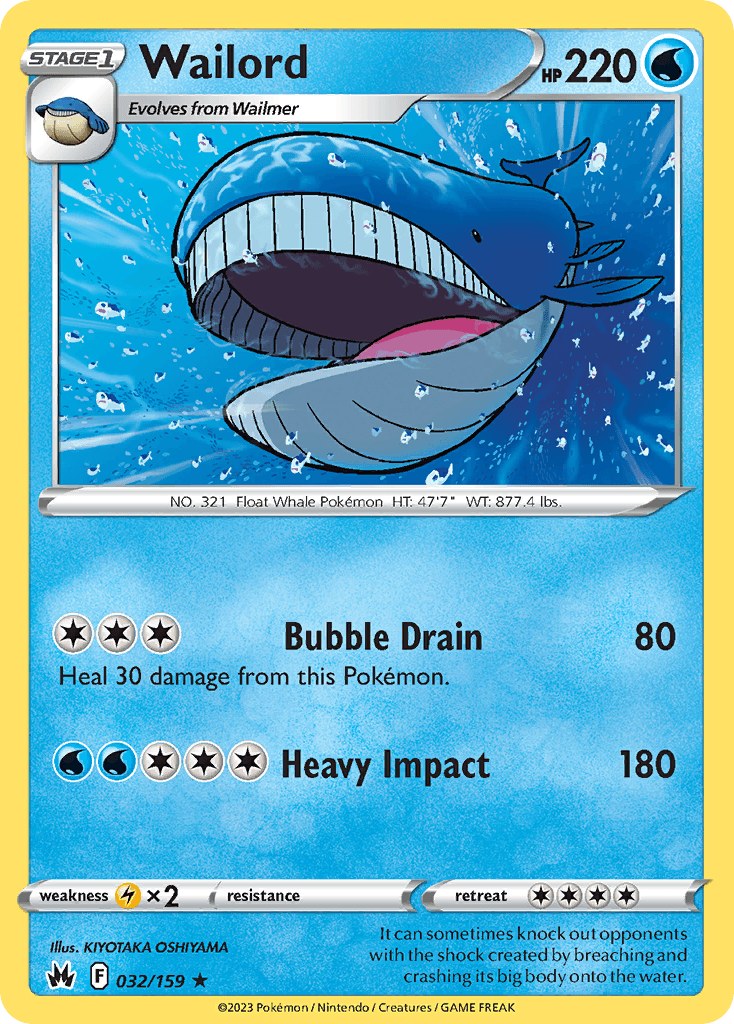 Wailord 寶可夢 card