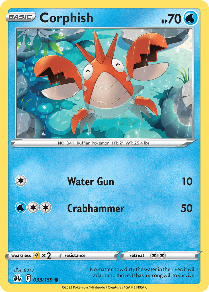 Corphish Crown Zenith card