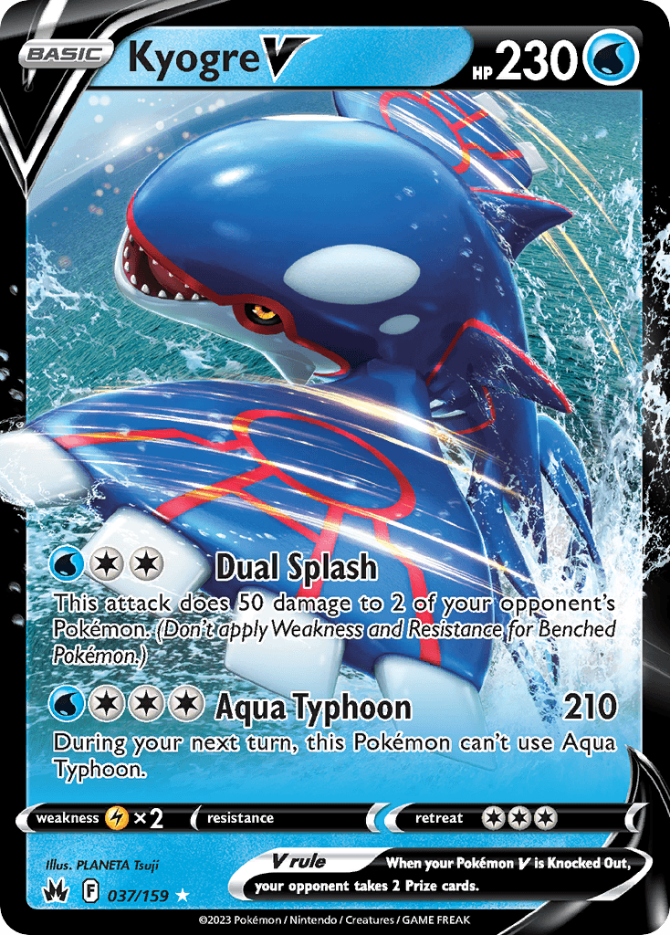 Kyogre V Crown Zenith card