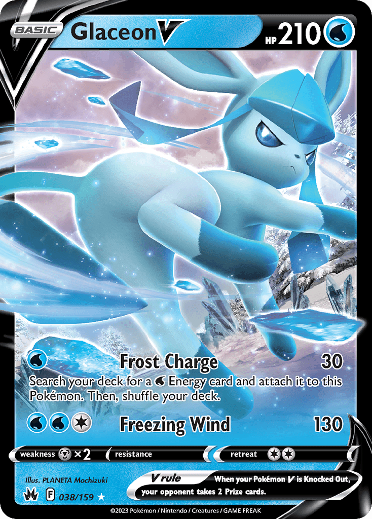 Glaceon V Crown Zenith card