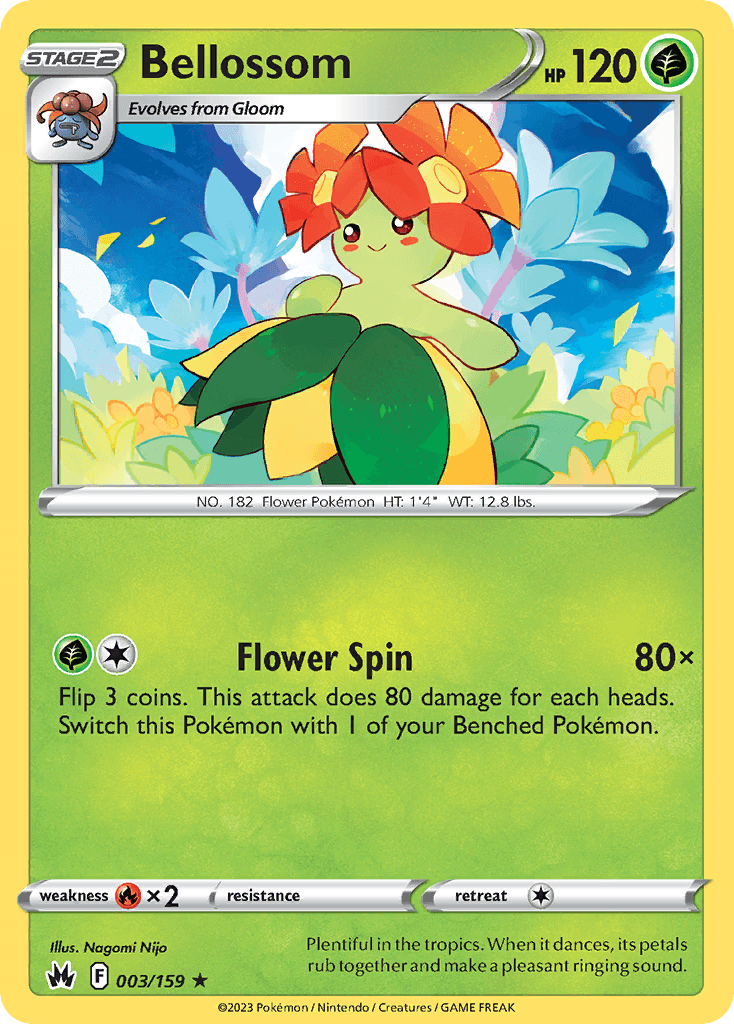 Bellossom Crown Zenith card