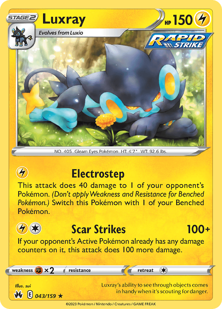 Luxray Crown Zenith card