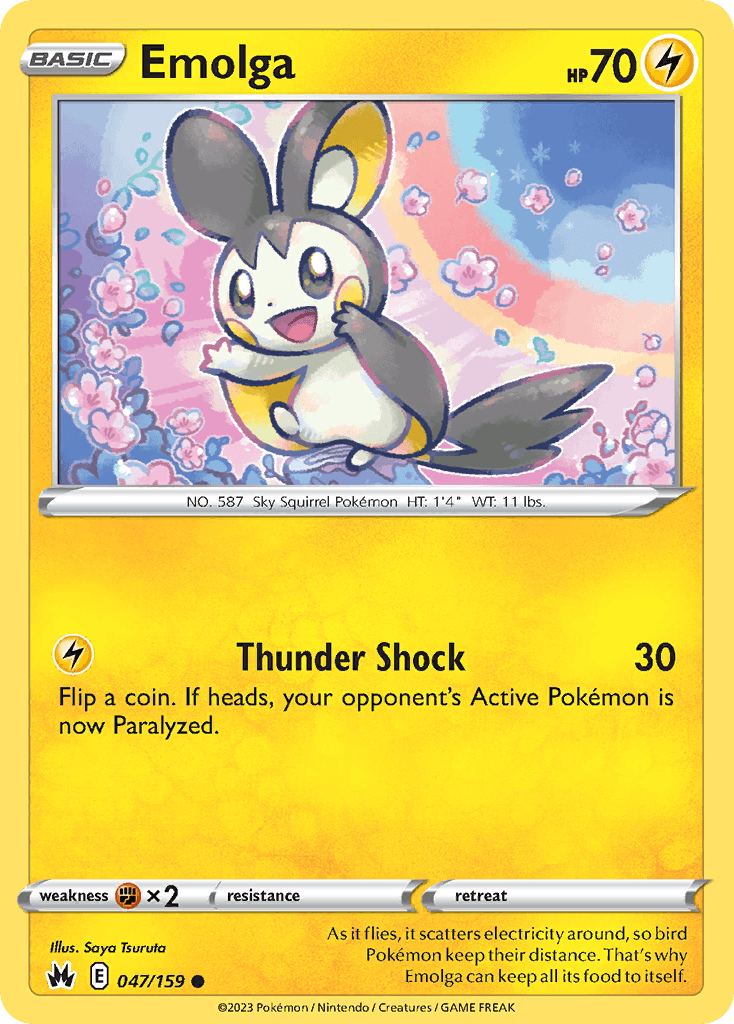 Emolga Crown Zenith card