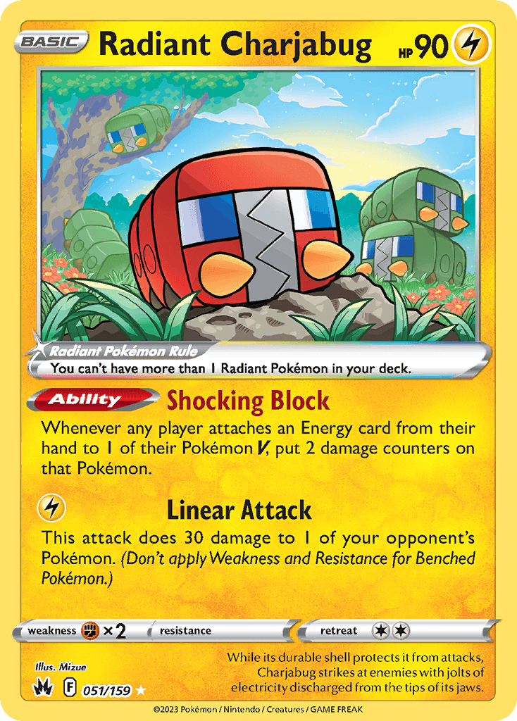 Radiant Charjabug Crown Zenith card