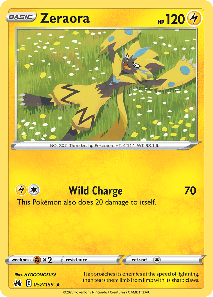 Zeraora Crown Zenith card
