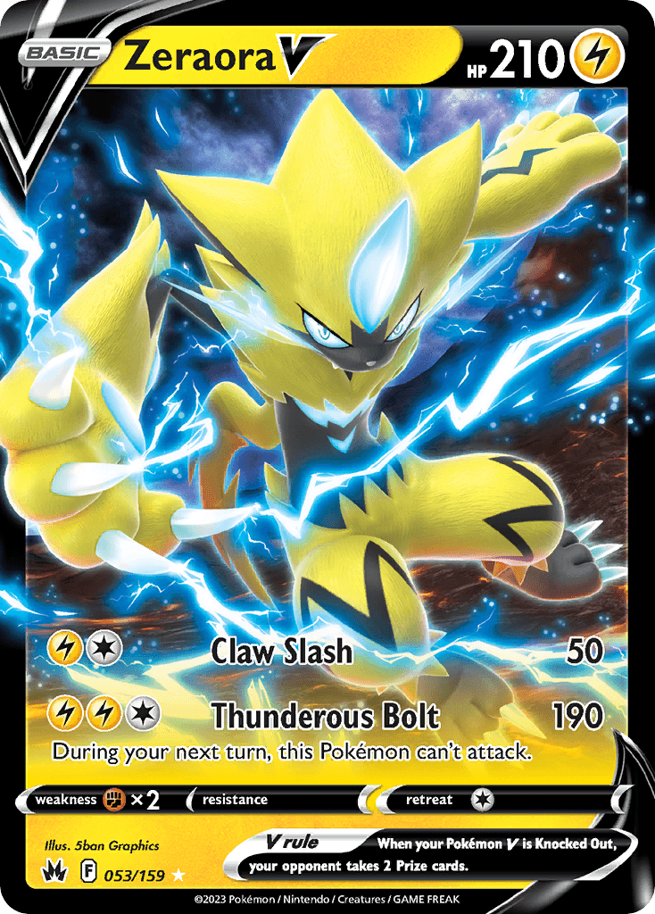 Zeraora V Crown Zenith card