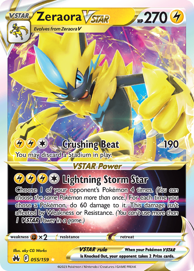Zeraora VSTAR Crown Zenith card
