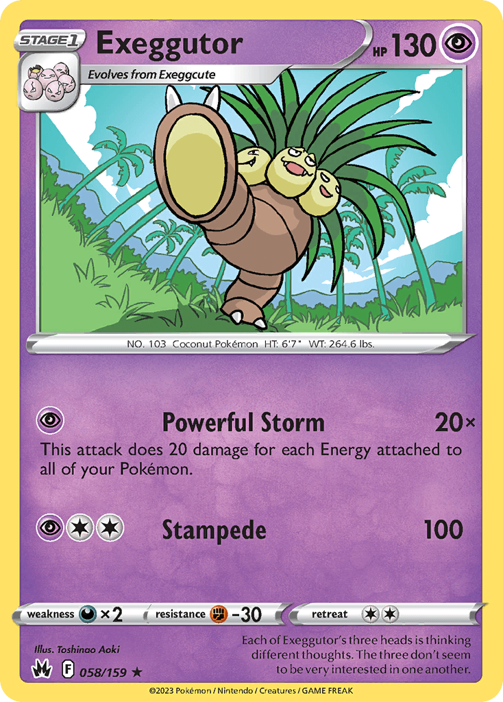 Exeggutor Crown Zenith card