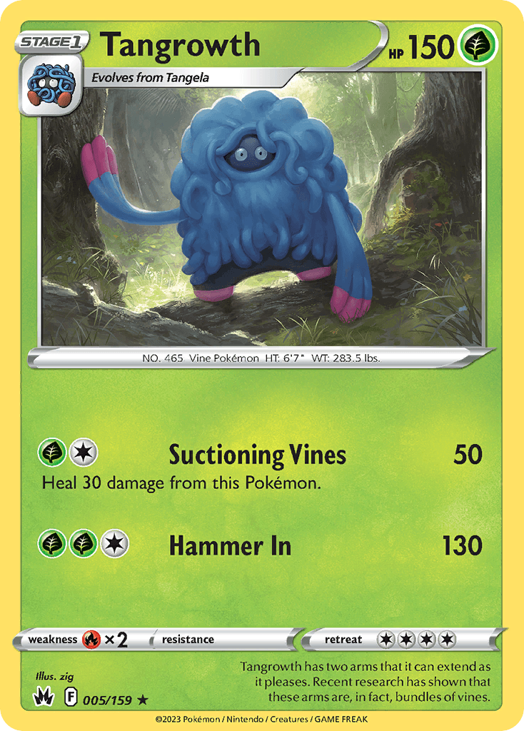Tangrowth Crown Zenith card