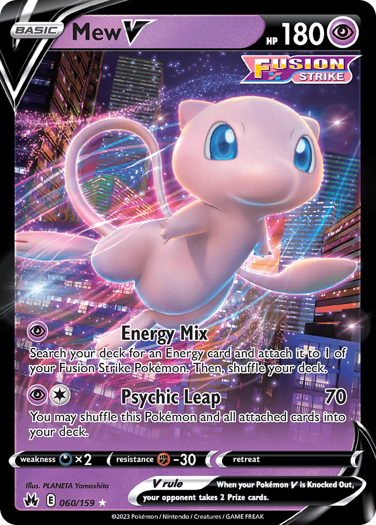 Mew V Crown Zenith card