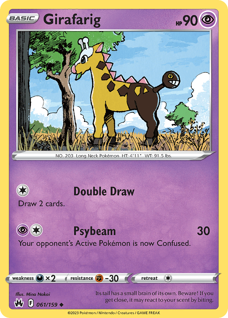 Girafarig Crown Zenith card