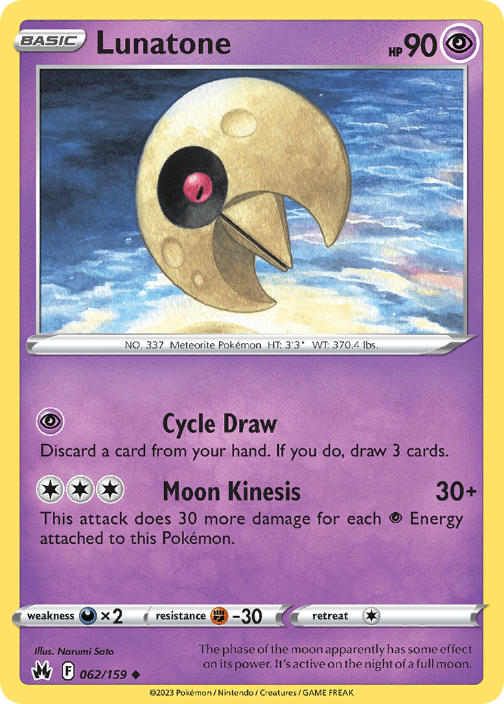 Lunatone Crown Zenith card