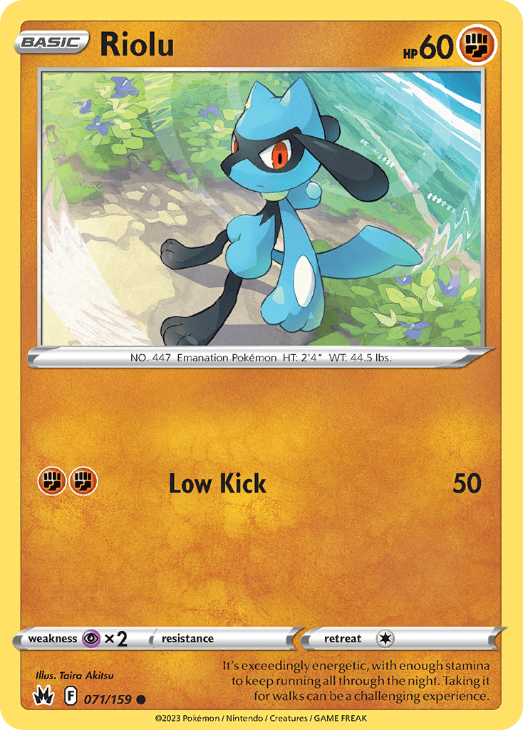 Riolu Crown Zenith card