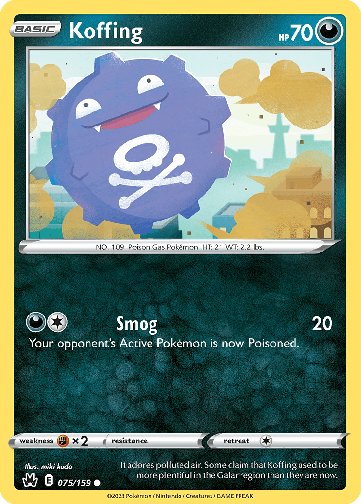 Koffing Crown Zenith card
