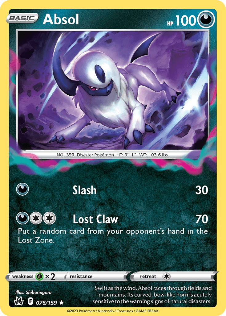 Absol Crown Zenith card