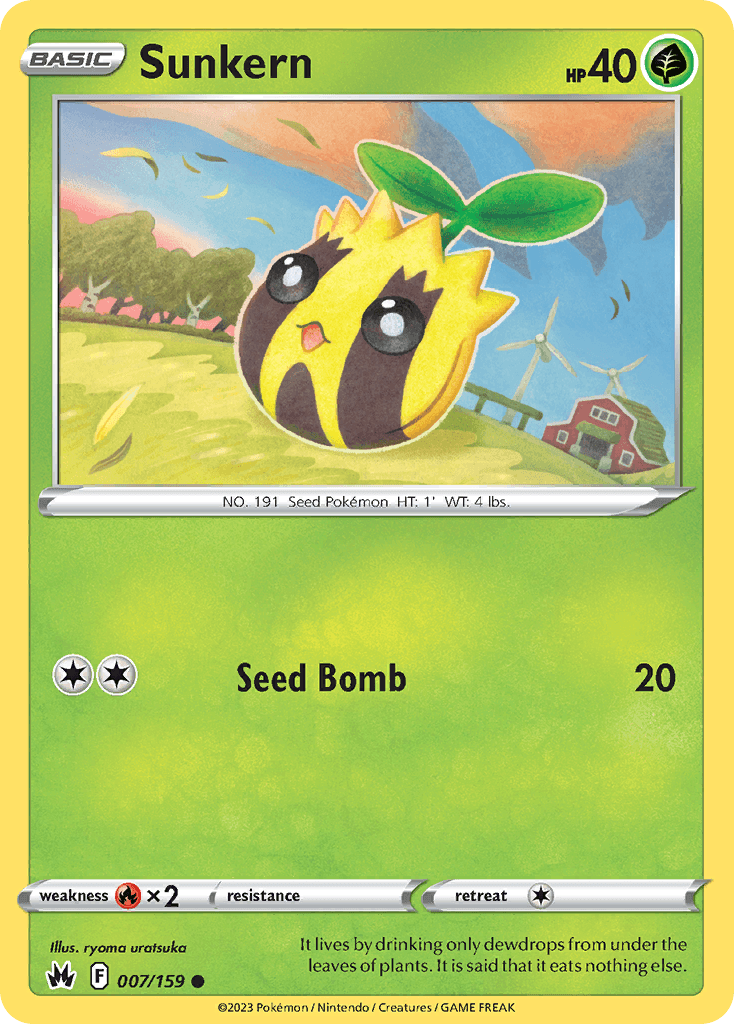 Sunkern Crown Zenith card
