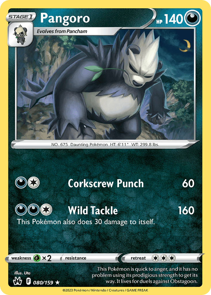 Pangoro Crown Zenith card