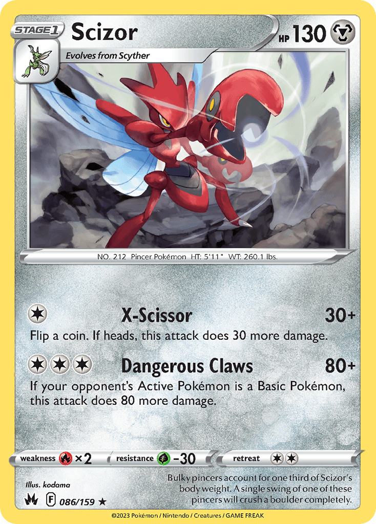 Scizor Crown Zenith card