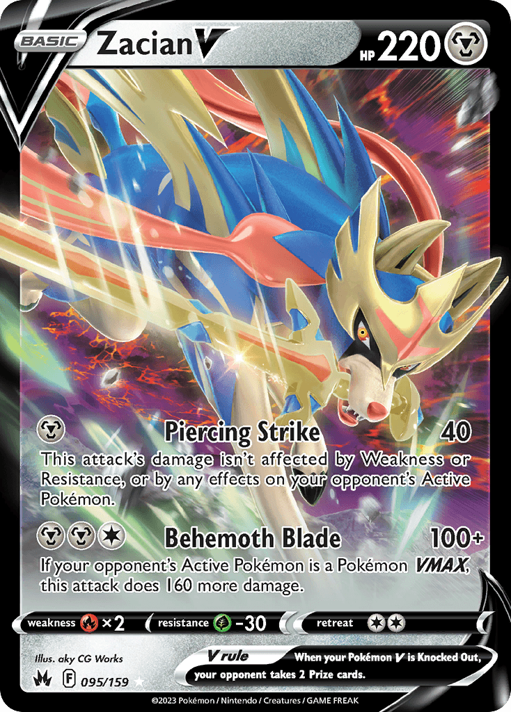 Zacian V Crown Zenith card