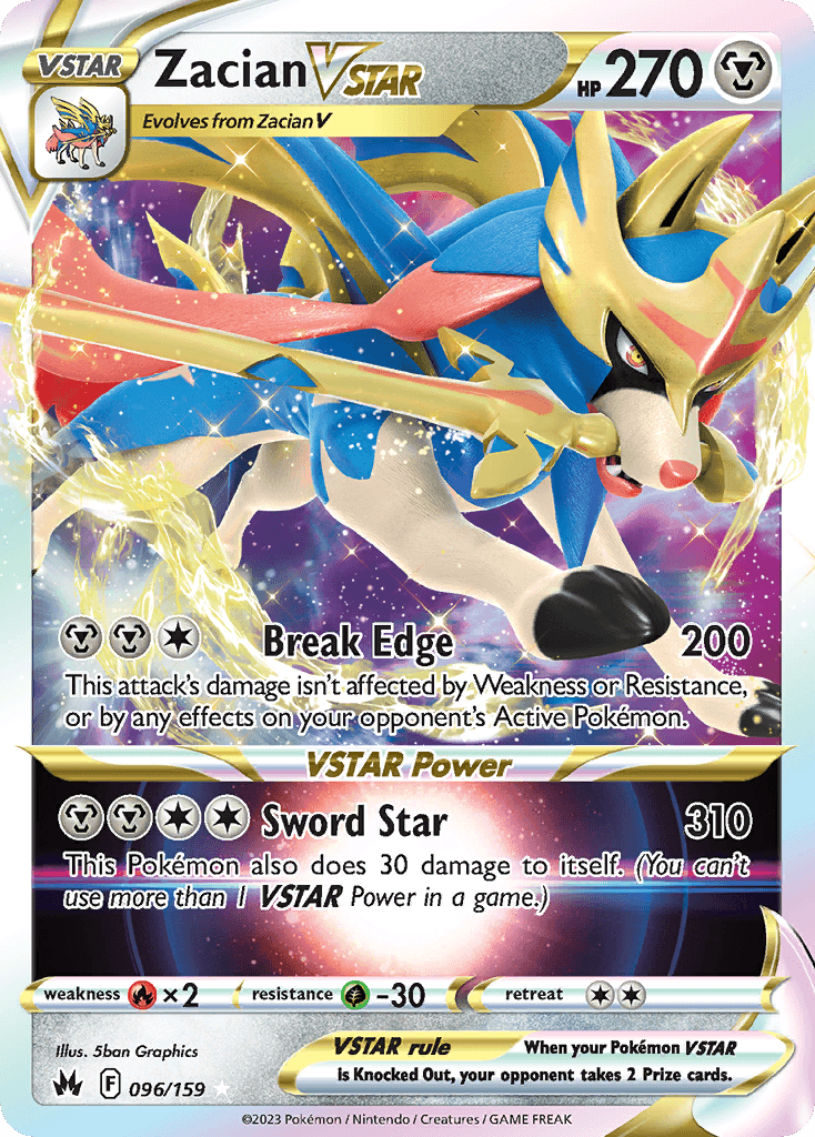 Zacian VSTAR Crown Zenith card