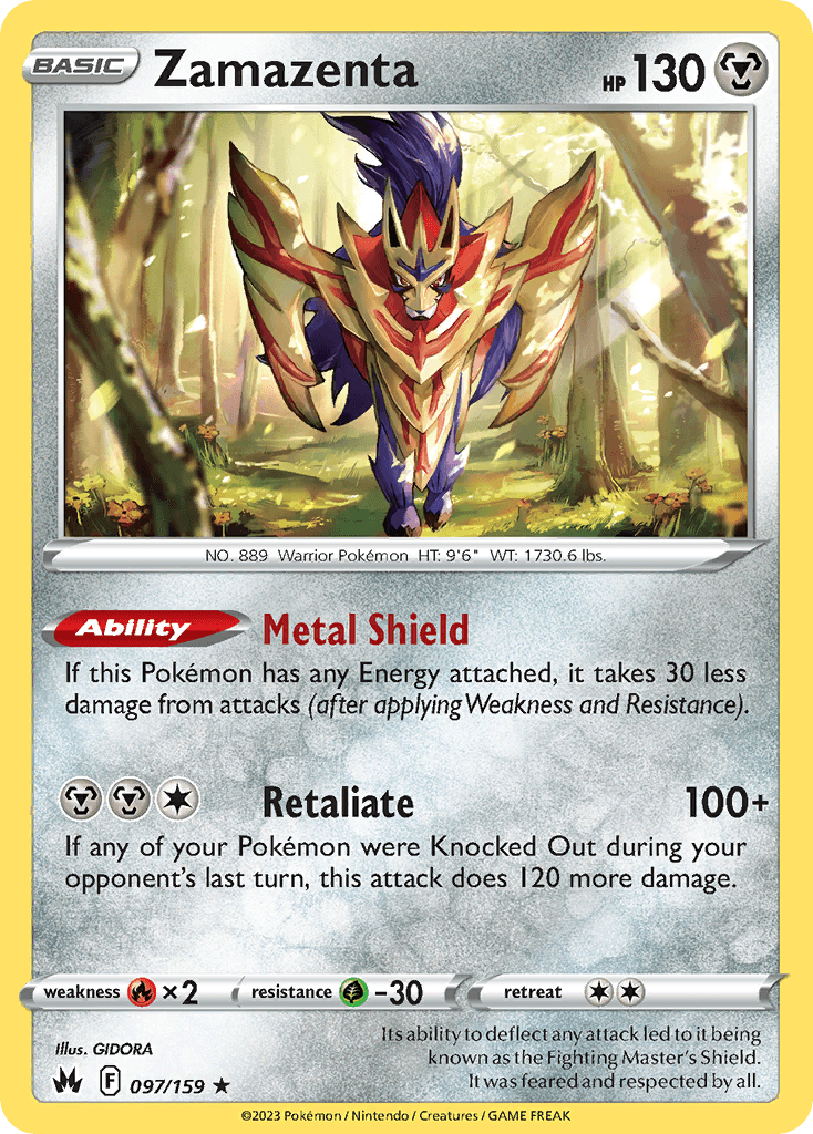 Zamazenta Crown Zenith card