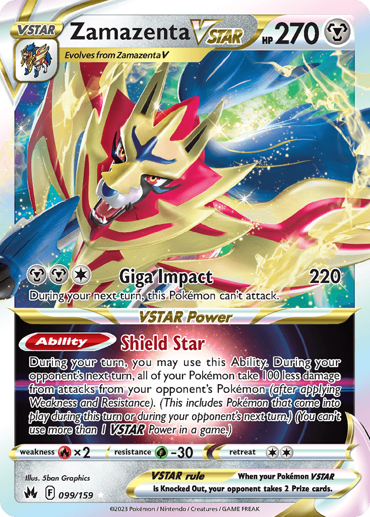 Zamazenta VSTAR Crown Zenith card