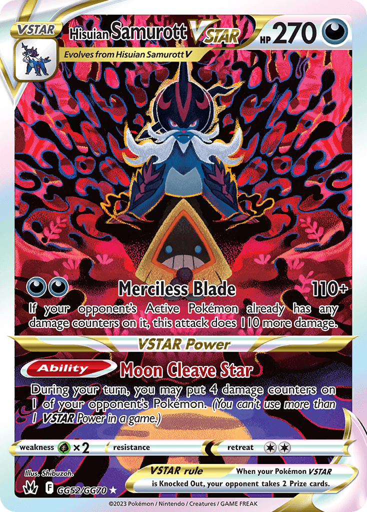 Hisuian Samurott VSTAR Crown Zenith Galarian Gallery card