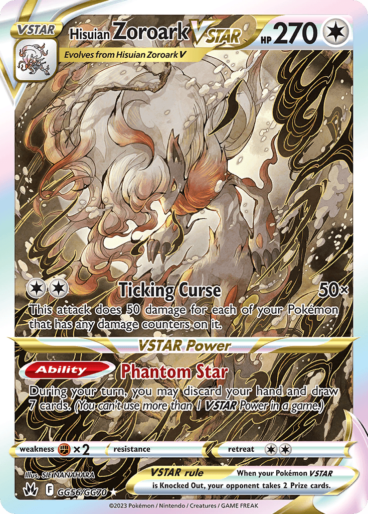 Hisuian Zoroark VSTAR Crown Zenith Galarian Gallery card