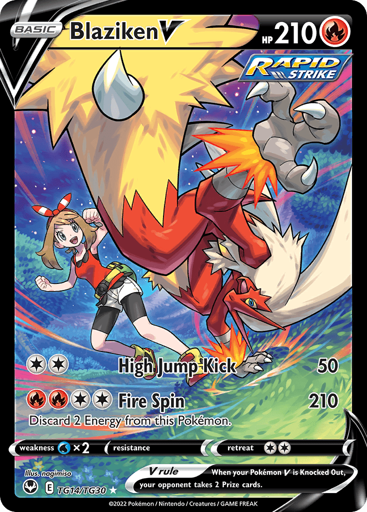 Blaziken V Silver Tempest Trainer Gallery card