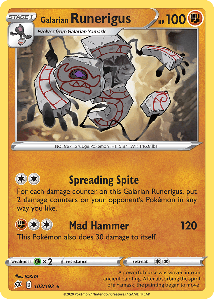 Galarian Runerigus Rebel Clash card
