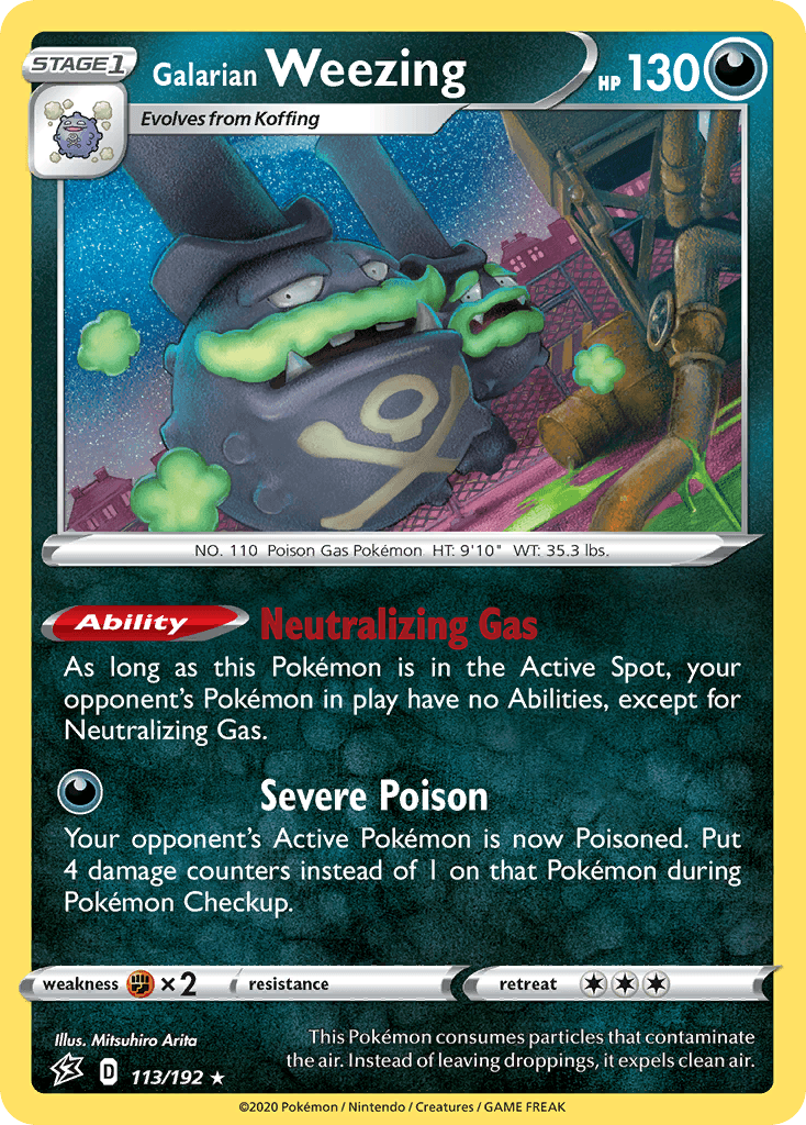 Galarian Weezing Rebel Clash card