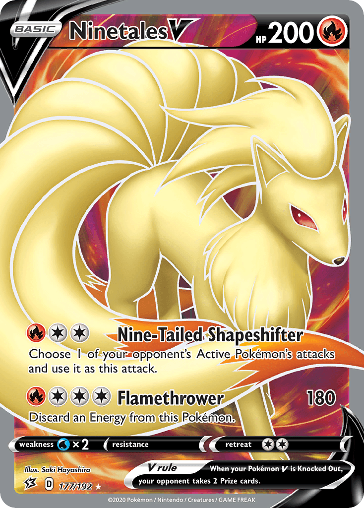 Ninetales V Rebel Clash card