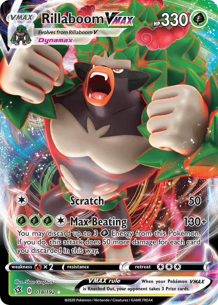 Rillaboom VMAX Rebel Clash card