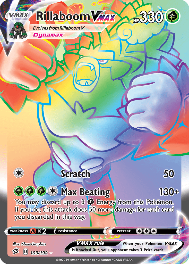 Rillaboom VMAX Rebel Clash card