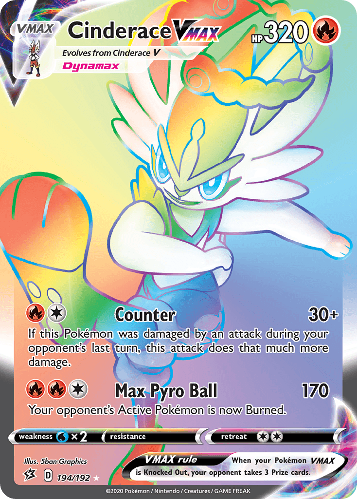 Cinderace VMAX Rebel Clash card