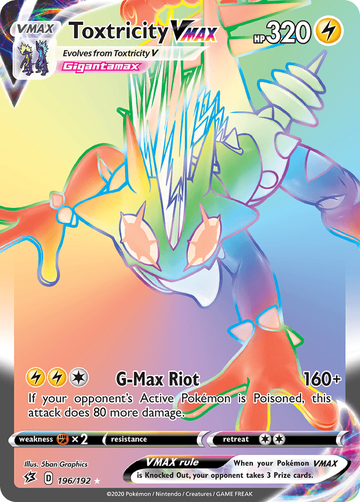 Toxtricity VMAX Rebel Clash card