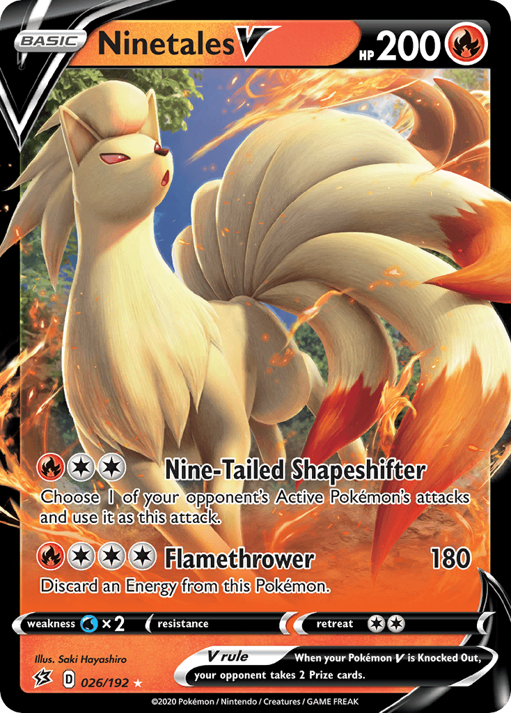 Ninetales V Rebel Clash card