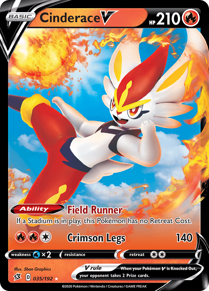Cinderace V Rebel Clash card
