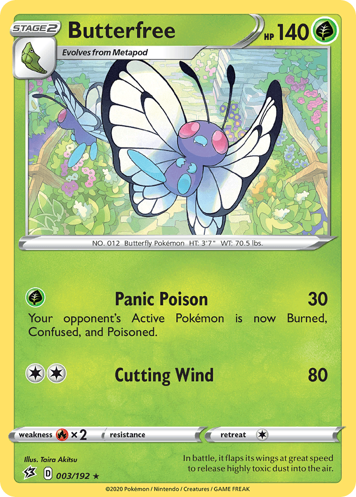 Butterfree Rebel Clash card