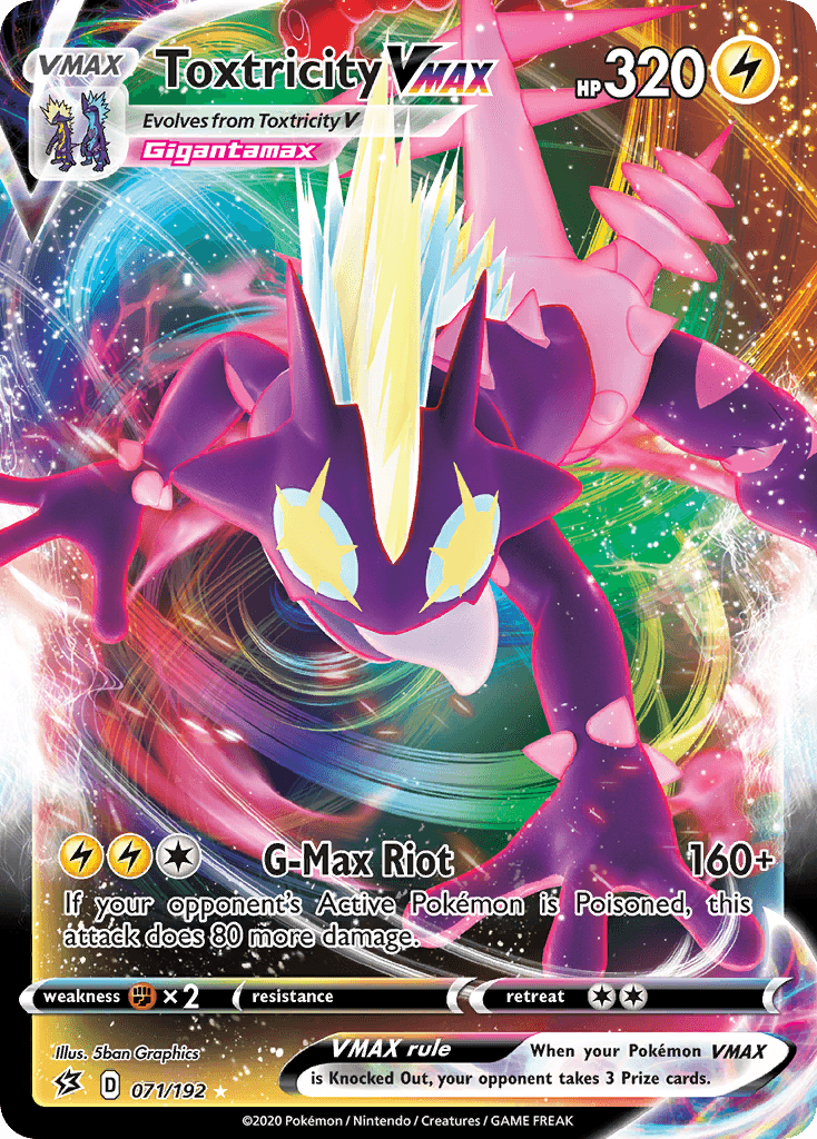 Toxtricity VMAX Rebel Clash card