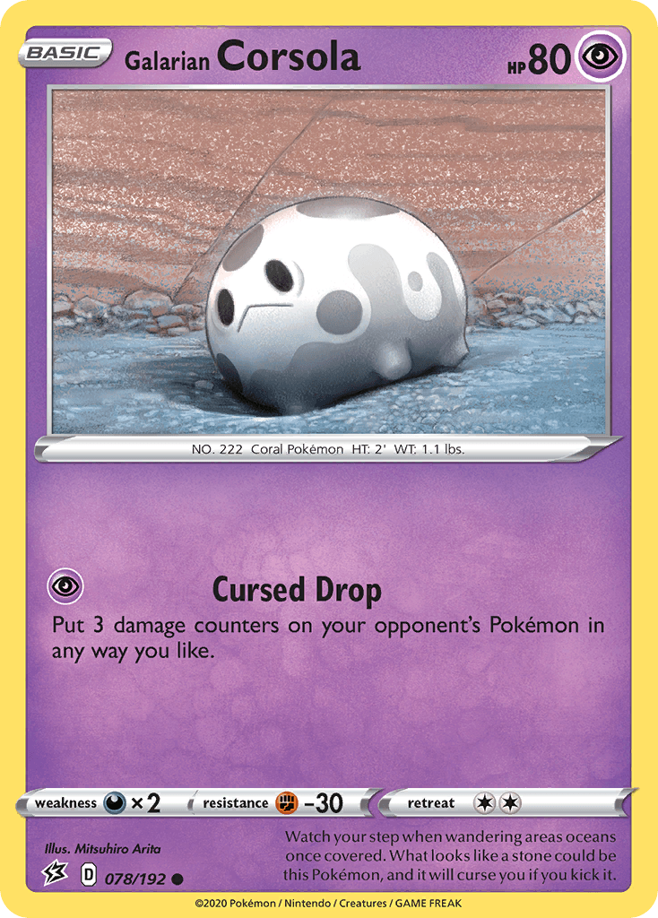 Galarian Corsola Rebel Clash card
